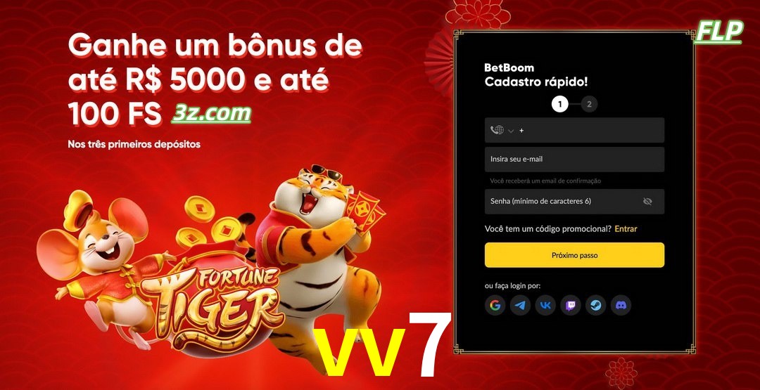 vv7 cassino Brasil bônus de boas-vindas até R$5000 e 100 free spins