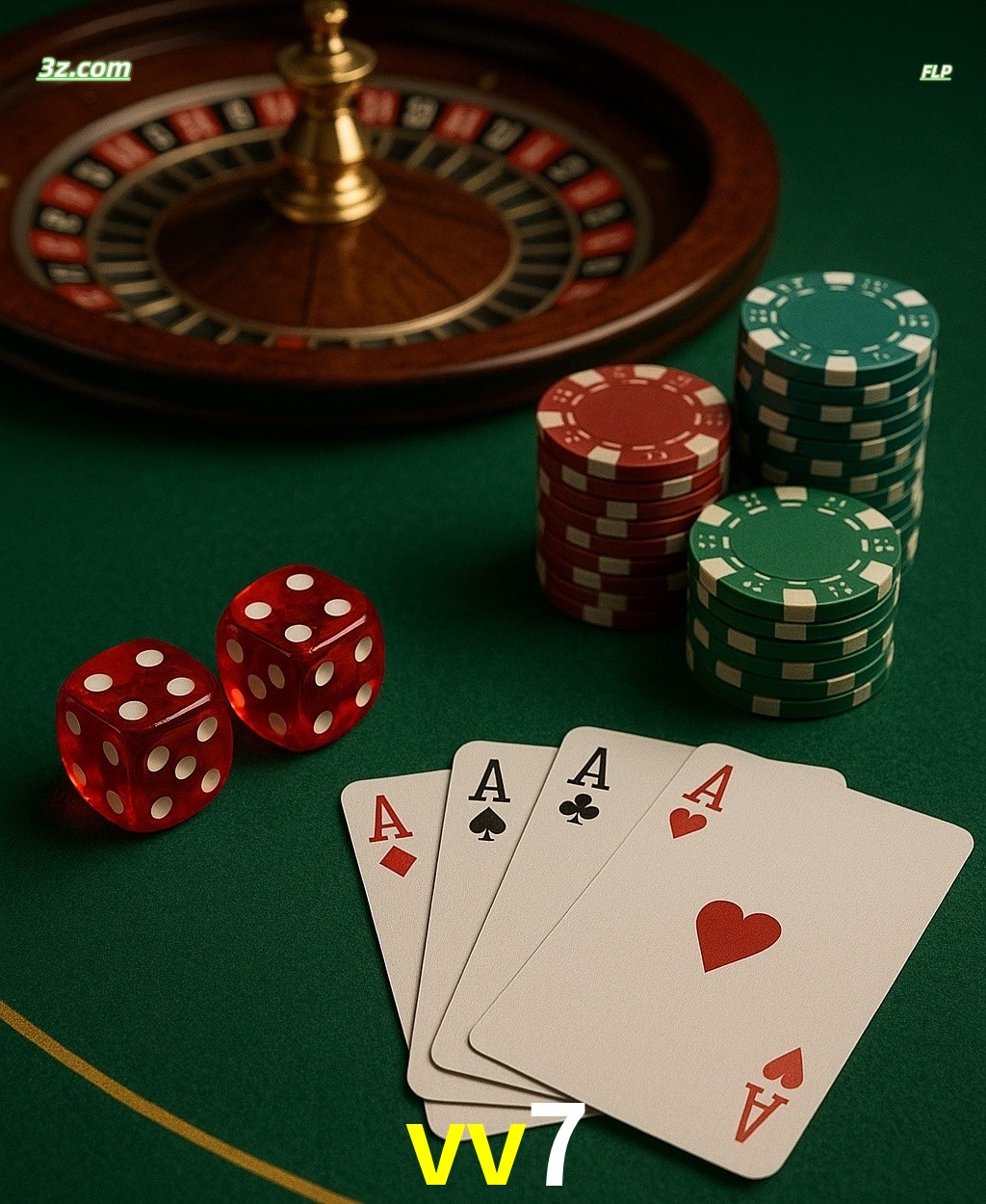 Cassino online vv7 com jogos de mesa: roleta, dados, pôquer e fichas
